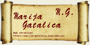 Marija Gatalica vizit kartica